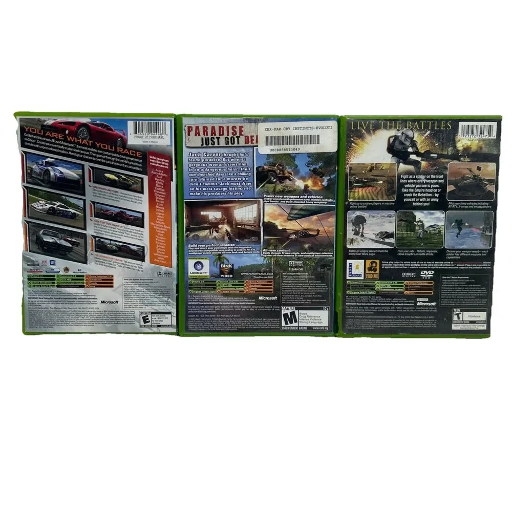 LOT OF 3 - XBOX LIVE GAMES - FORZA - FARCRY - STAR WARS BATTLEFRONT‎
